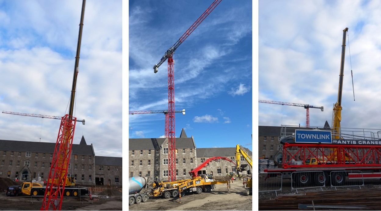 Crane number 2 at the Academic Hub & Library project, Grangegorman